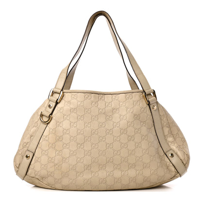 Gucci Guccissima Medium Abbey Shoulder Bag Off White 1 of 9