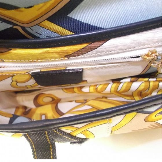 Christian Dior Silk Saddle Bag Blue 7 of 9