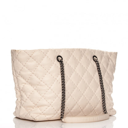Chanel Calfskin Ultimate Stitch Shopping Tote White 3 of 11