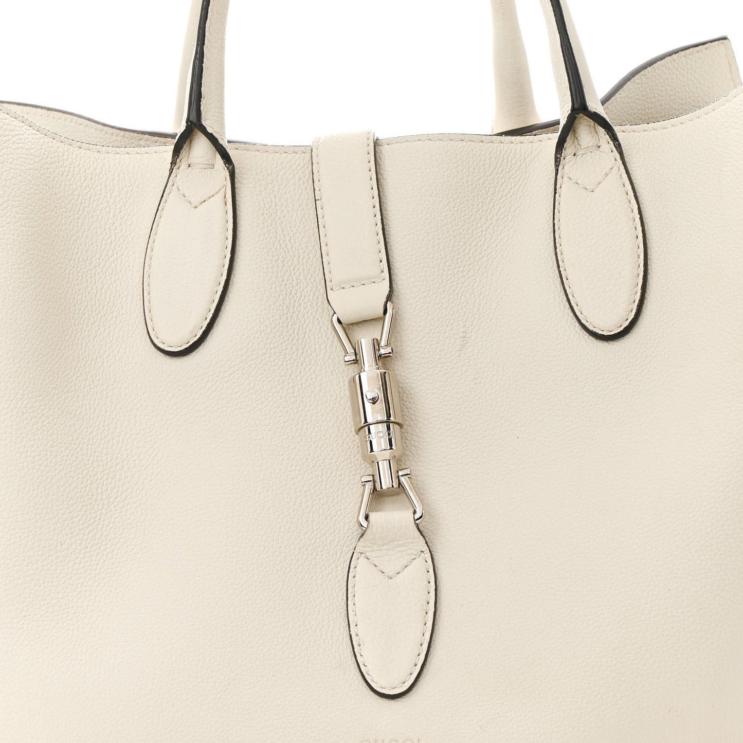 Soft Calfskin Medium Jackie Top Handle Bag Antique White