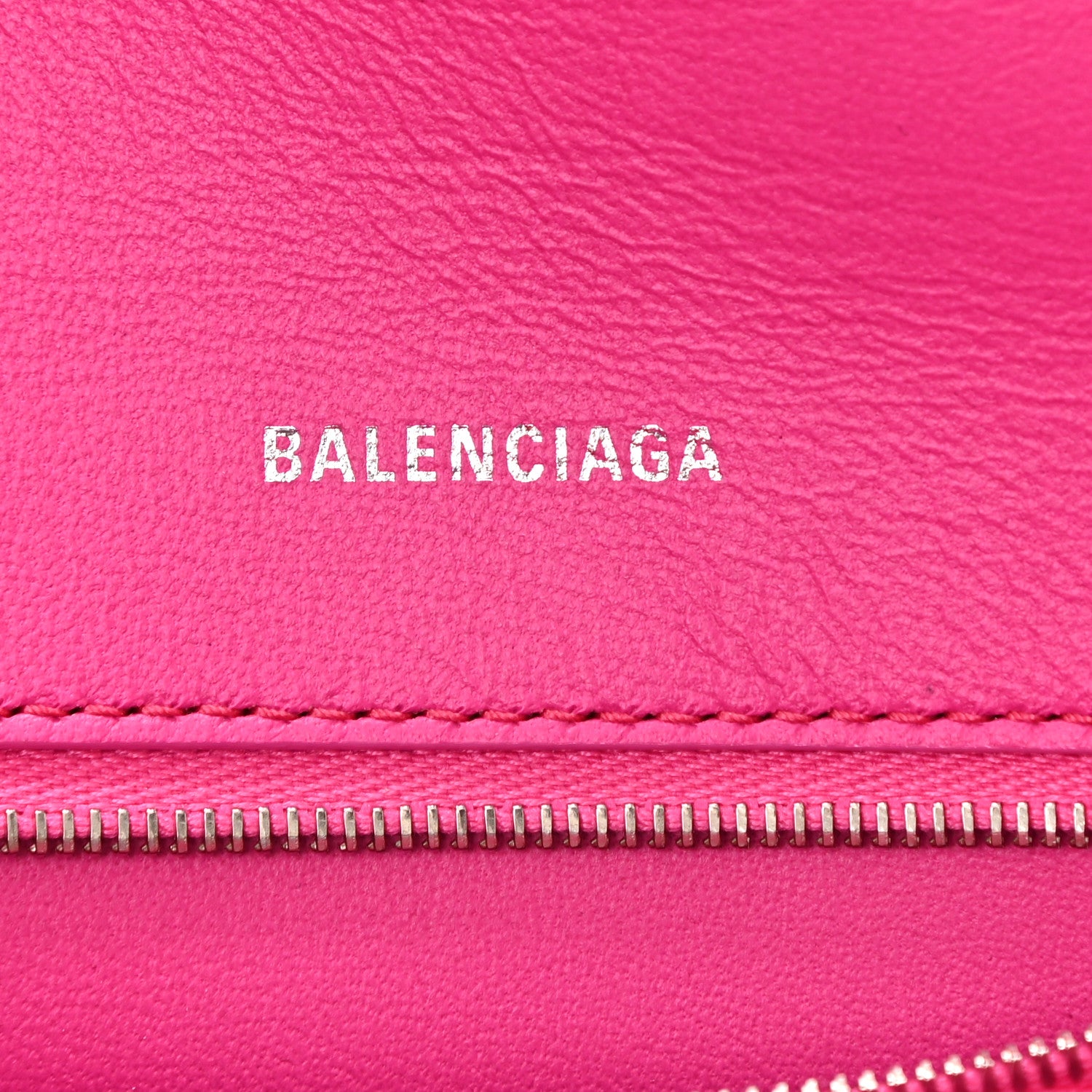 Balenciaga Shiny Box Calfskin Small Hourglass Top Handle Bag Acid Fuchsia 6 of 10