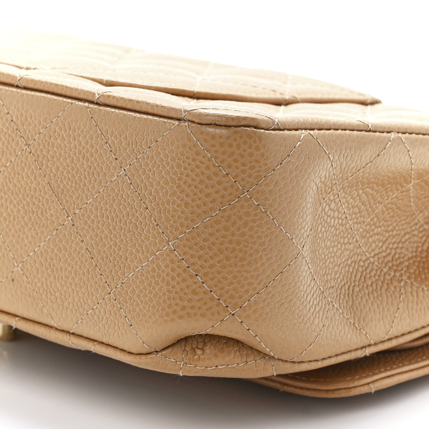 Chanel Caviar Quilted Medium Double Flap Beige 12 of 13