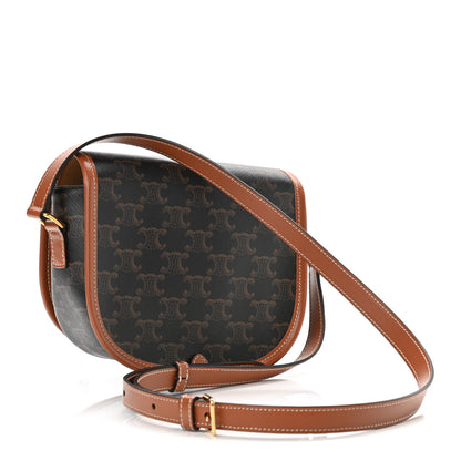 Celine Triomphe Canvas Medium Folco Bag Tan 3 of 9