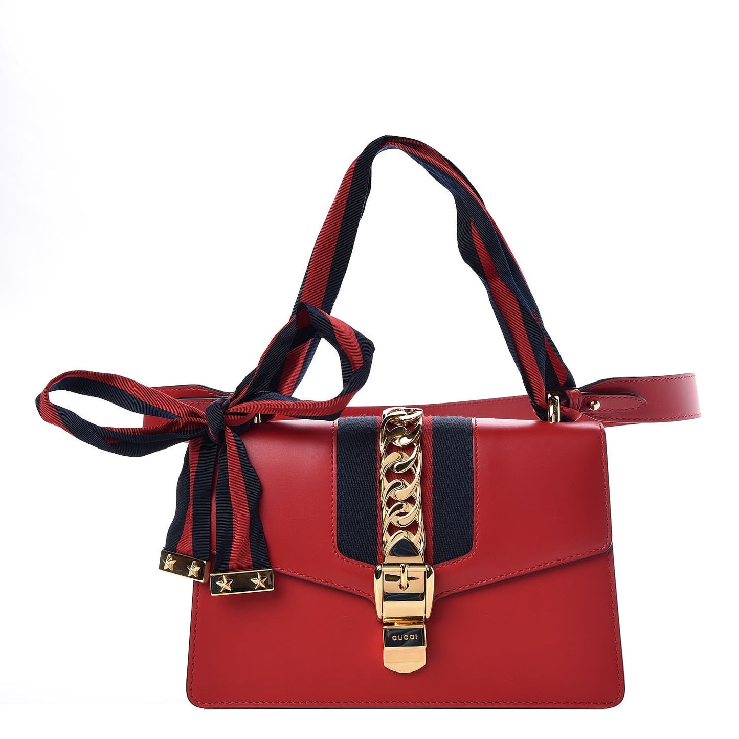 Calfskin Small Sylvie Shoulder Bag Hibiscus Red
