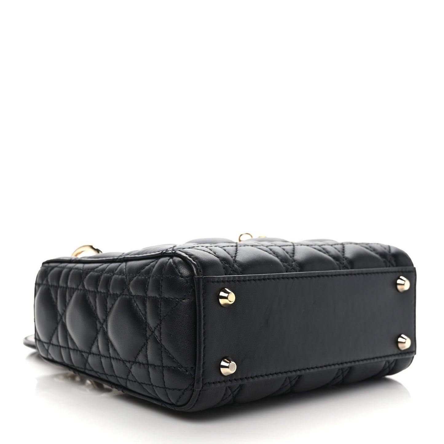 Lambskin Cannage Mini Lady Dior Black