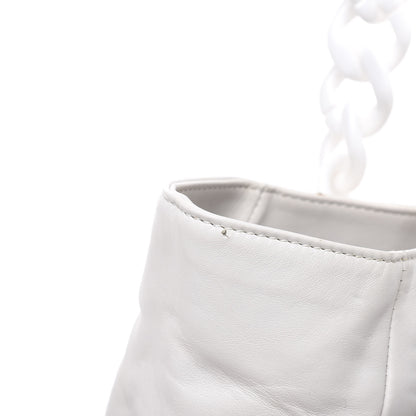 Chanel Calfskin Modern Chain Rhodoid East West Tote White 12 of 20