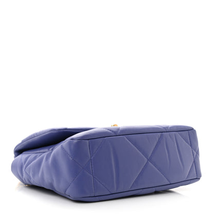 Chanel Goatskin Quilted Medium Chanel 19 Flap Purple 4 of 10