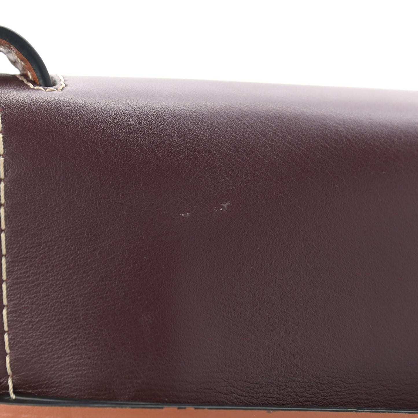 Calfskin Mini Gate Crossbody Bag Oxblood Tan Taupe