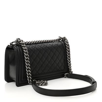 Chanel Caviar Quilted Medium Boy Flap Black 3 of 11