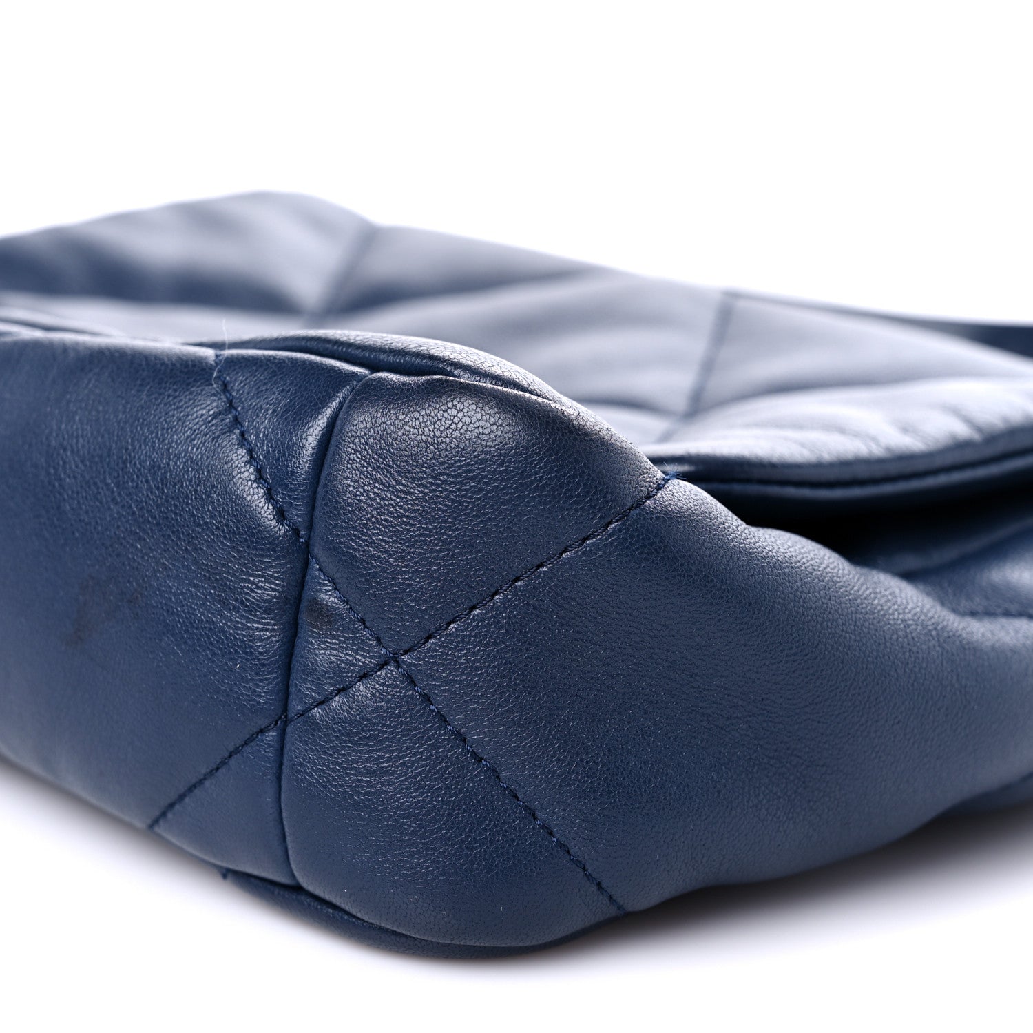 Chanel Lambskin Quilted Medium Chanel 19 Flap Navy Blue 9 of 13