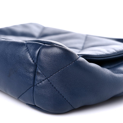Chanel Lambskin Quilted Medium Chanel 19 Flap Navy Blue 9 of 13