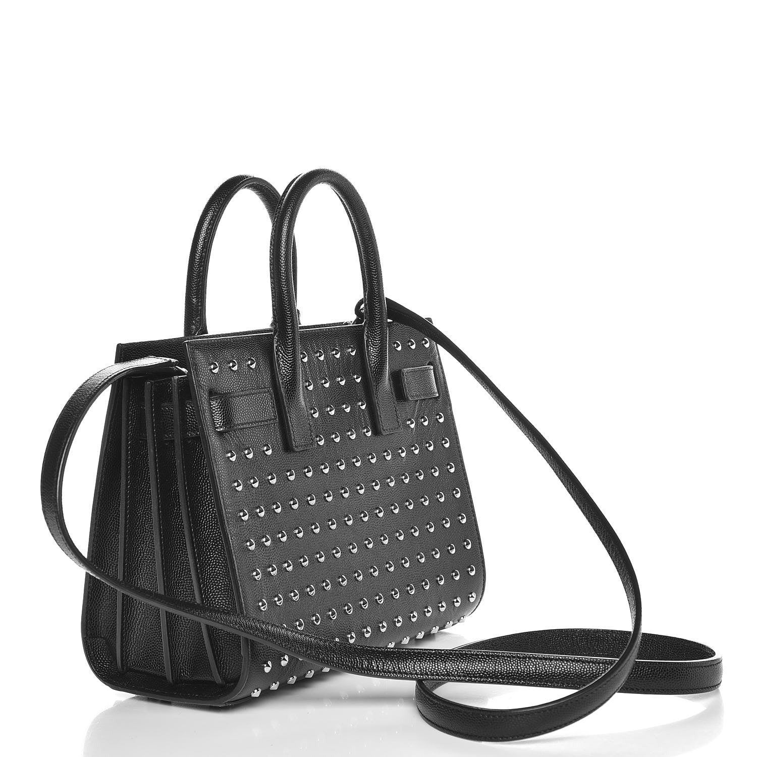 Saint Laurent Grain De Poudre Studded Nano Sac De Jour Black 3 of 7