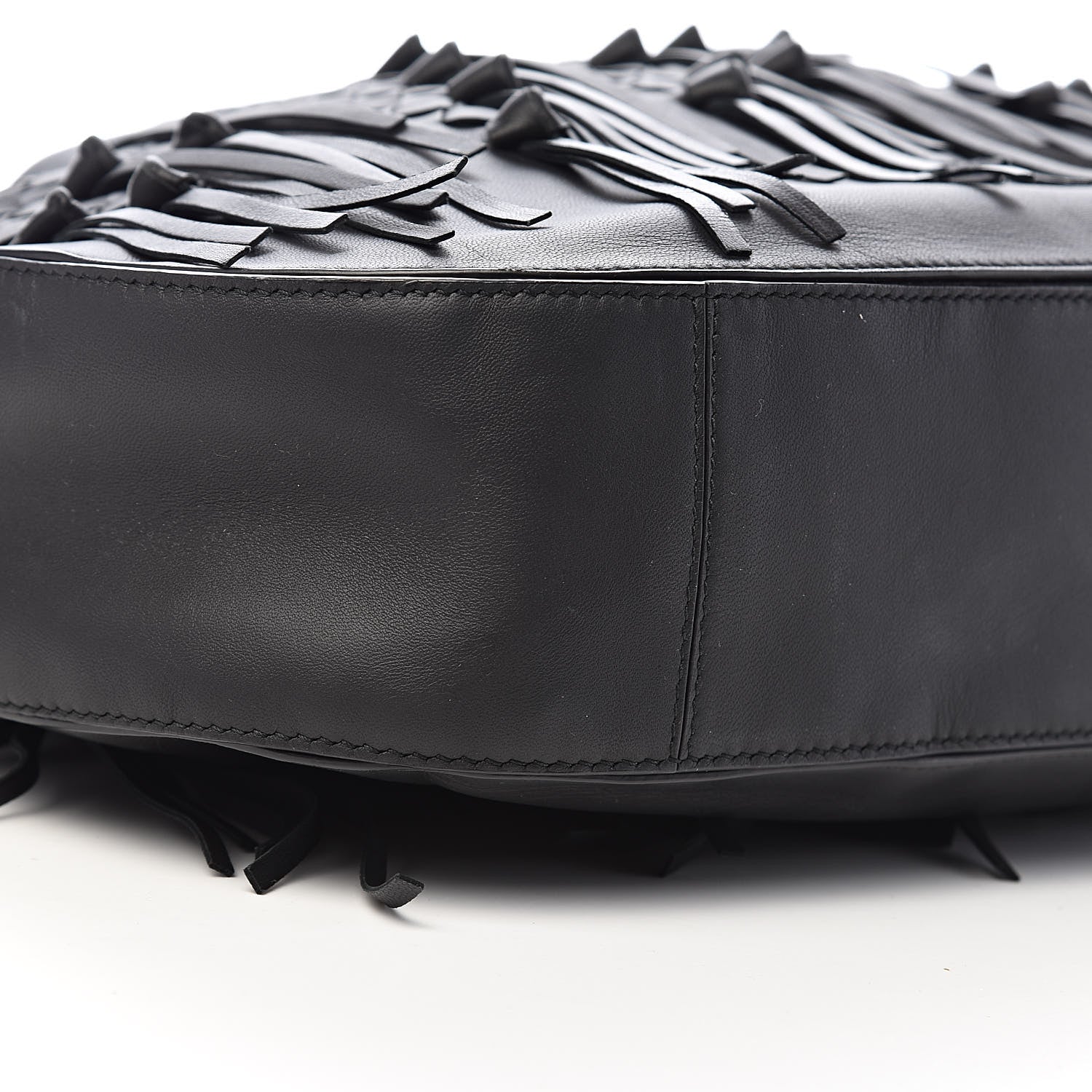 Bottega Veneta Nappa Intrecciato Fringe Large Brio Loop Hobo Black 7 of 11