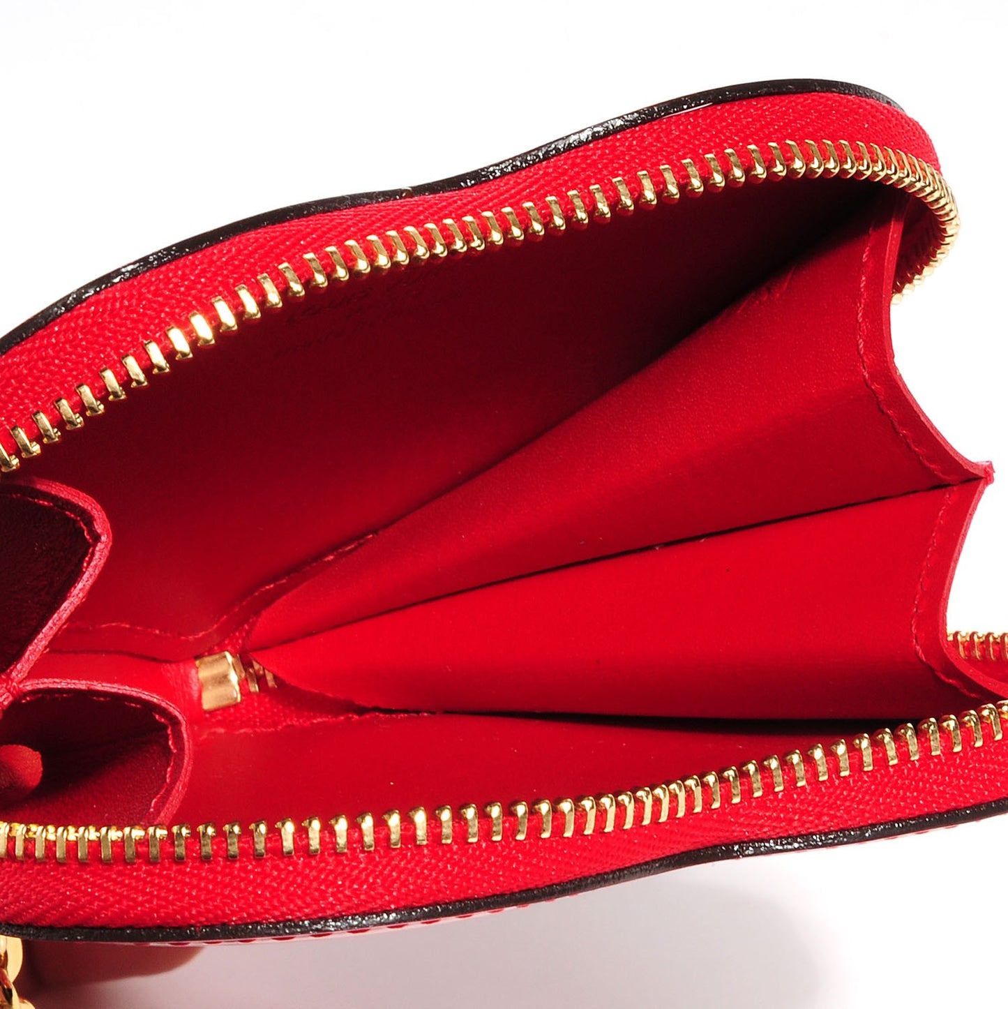 Patent Sweet Monogram Coeur Heart Coin Purse Pomme D'Amour