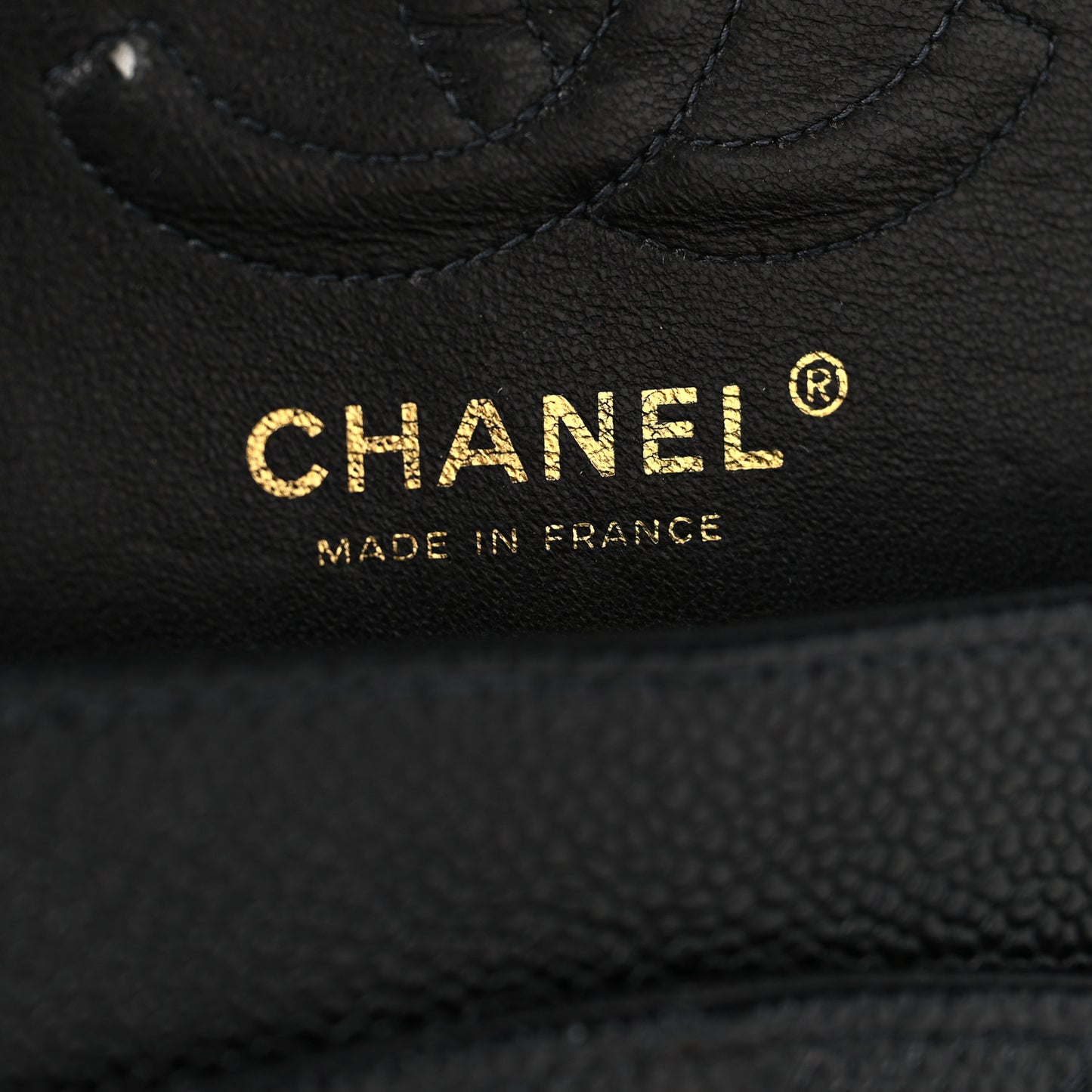 Caviar Quilted Small Double Flap Black