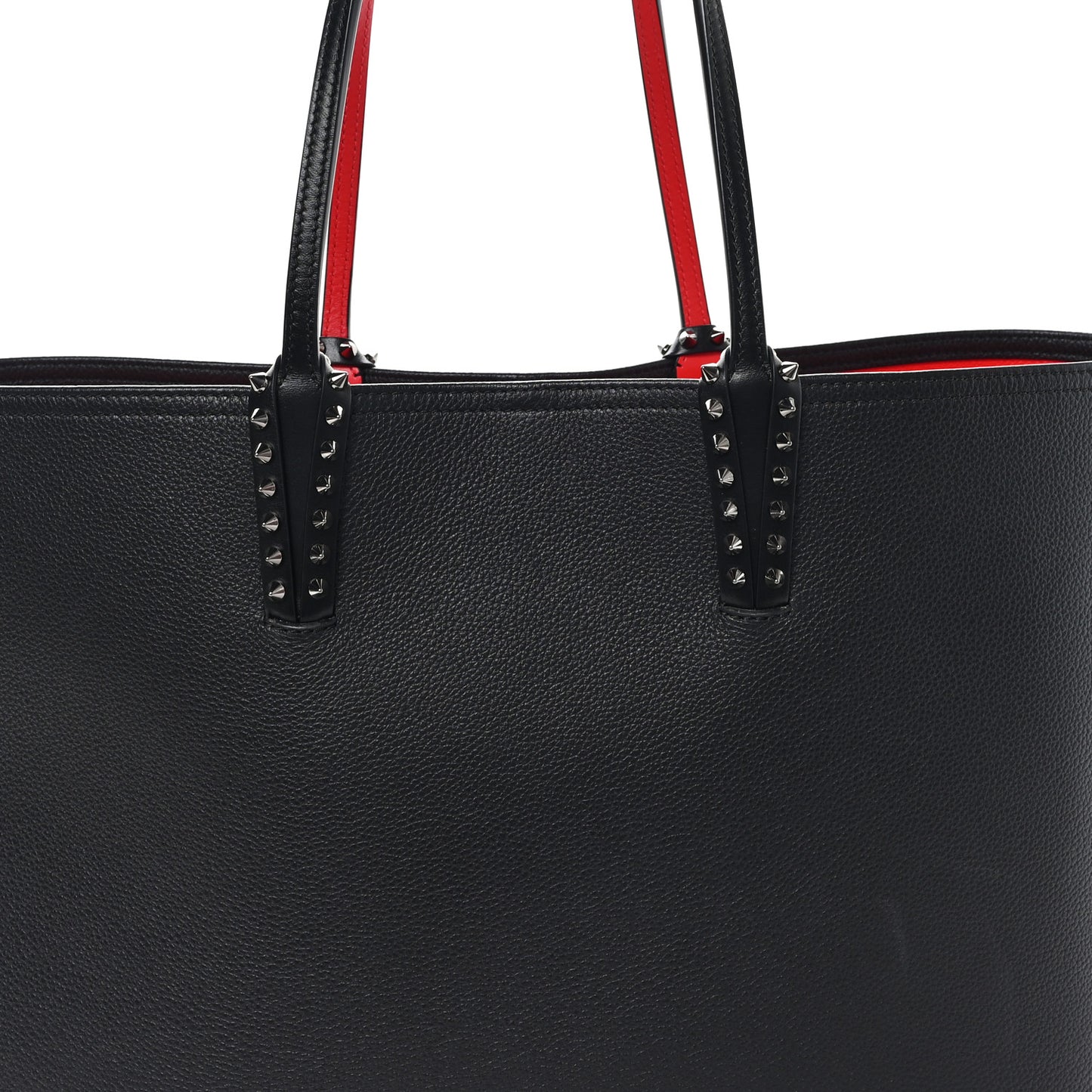 Calfskin Spikes East West Cabata Tote Black