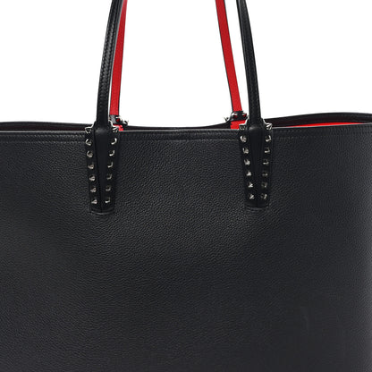 Christian Louboutin Calfskin Spikes East West Cabata Tote Black 9 of 12