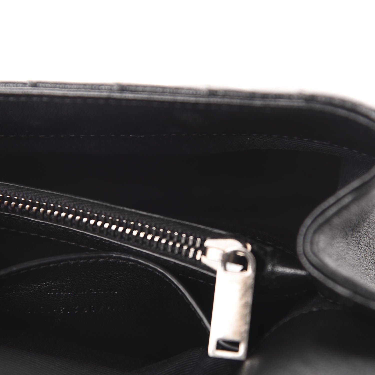Saint Laurent Sheepskin Matelasse Chevron Monogram Medium College Bag Black 12 of 13