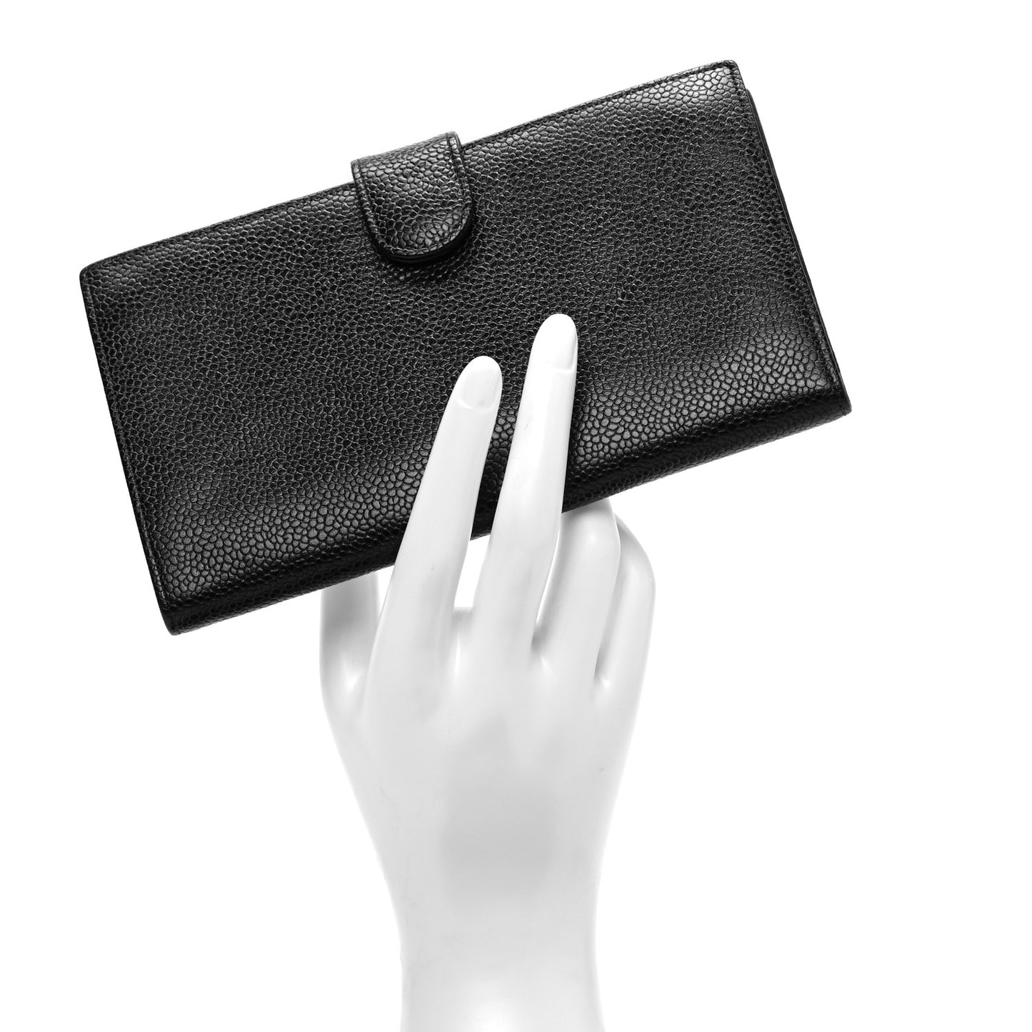 Caviar Timeless CC French Wallet Black