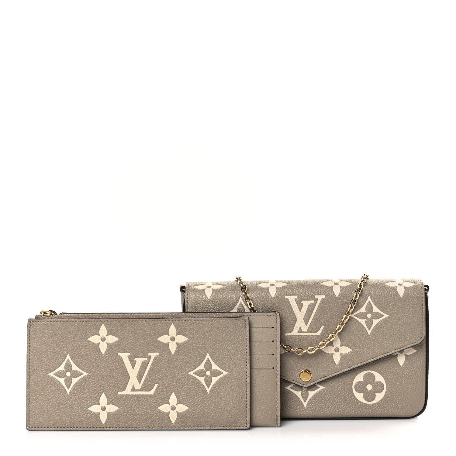 Louis Vuitton Empreinte Monogram Giant Felicie Pochette Tourterelle Creme 1 of 9