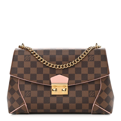 Louis Vuitton Damier Ebene Caissa Clutch Rose Ballerine 1 of 10