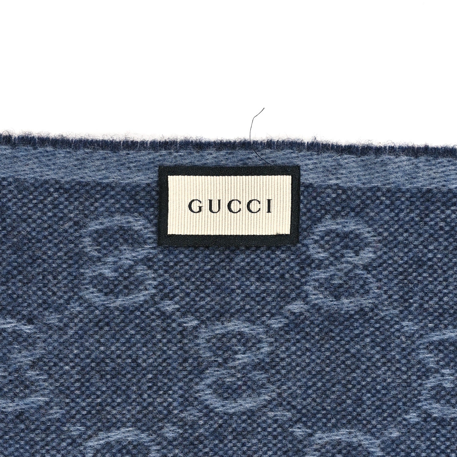 Gucci Wool Alpaca Monogram Web New Nikky Scarf Midnight Blue 3 of 4