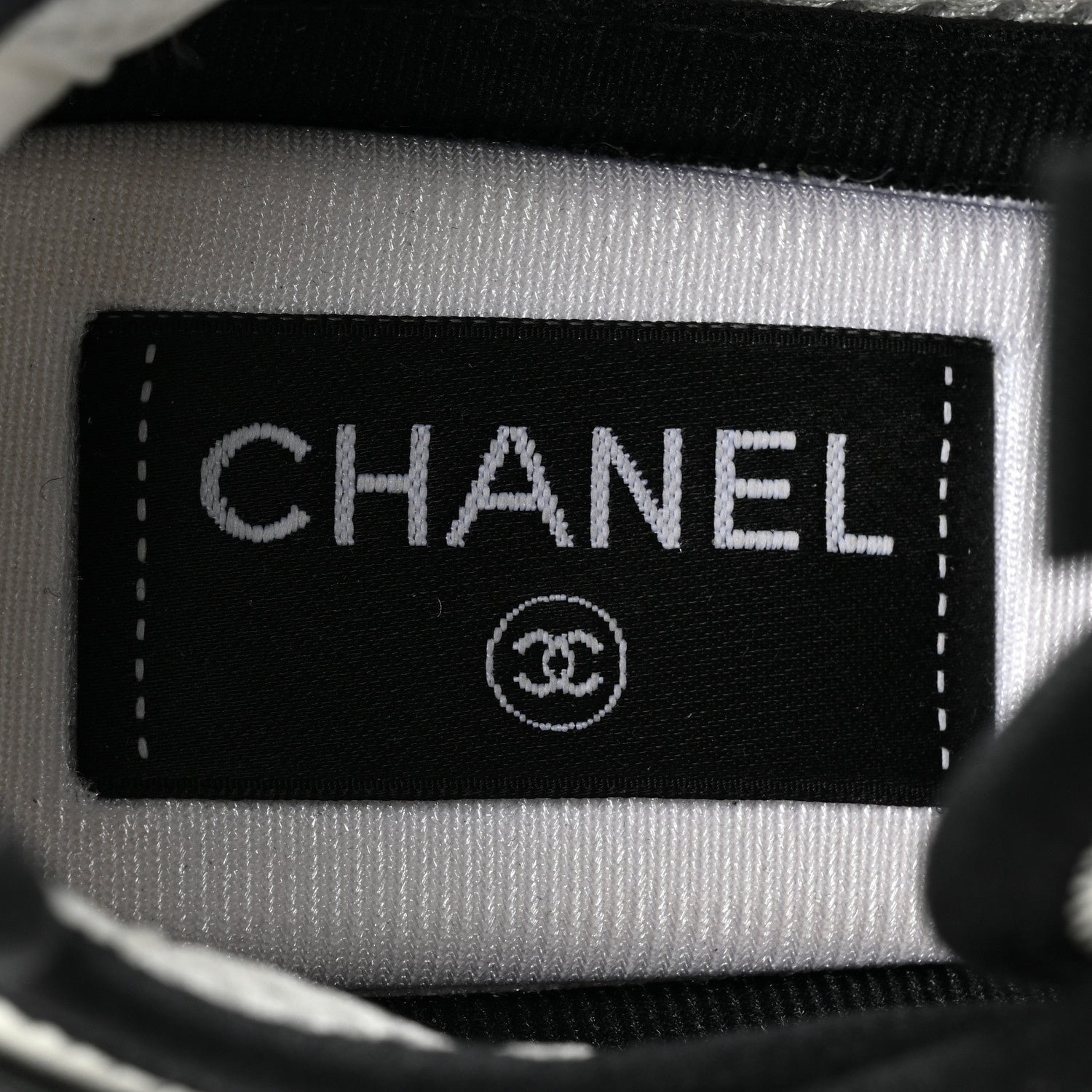 Chanel Suede Calfskin Mixed Fibers CC Sneakers 36.5 White Black 8 of 10