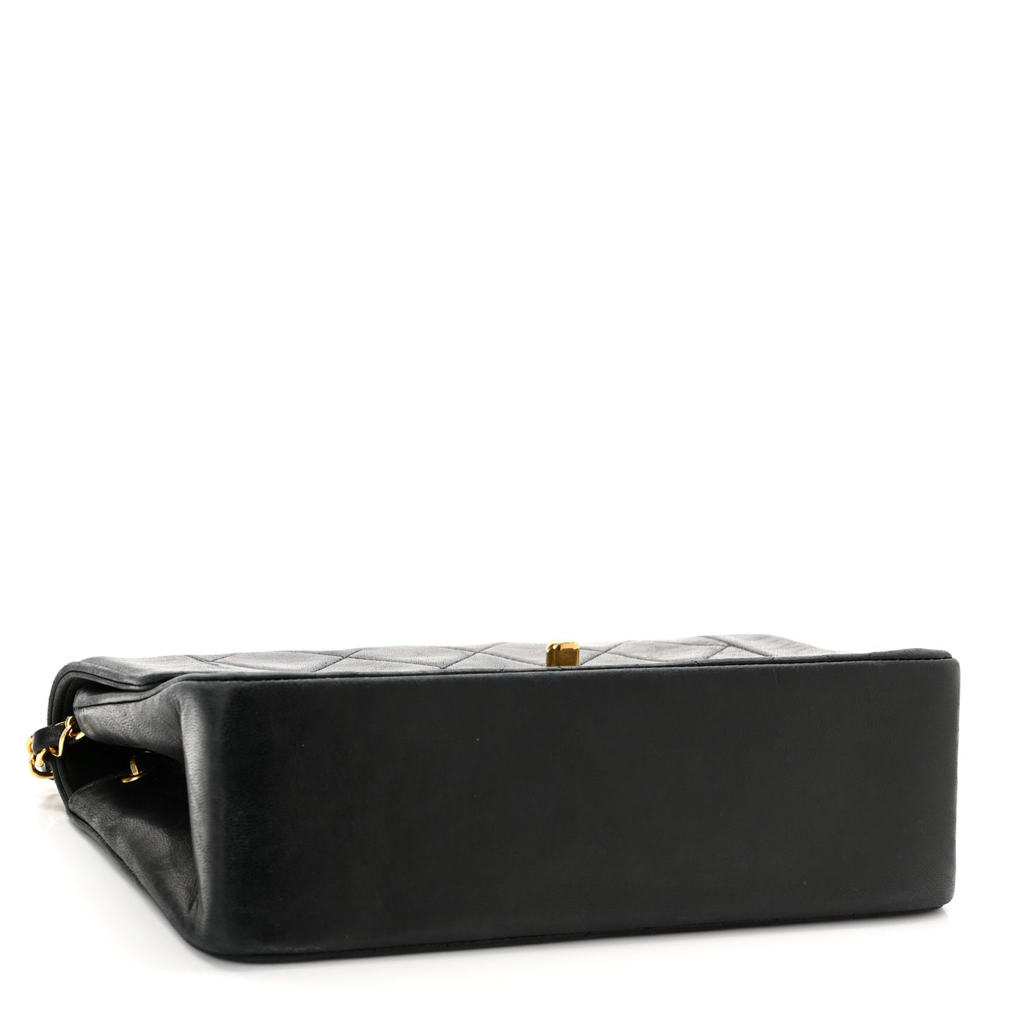 Lambskin Quilted Small Single Flap Black