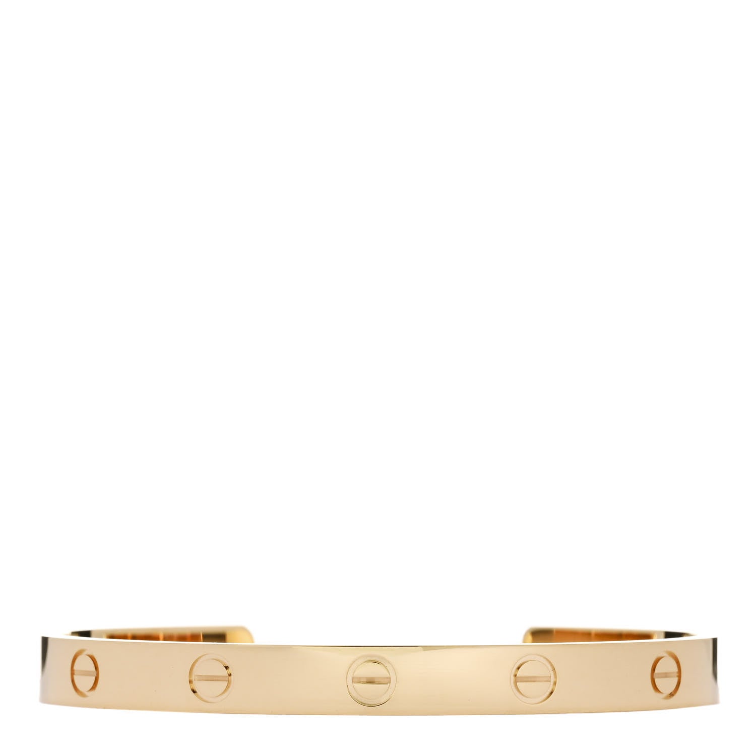 Cartier 18K Yellow Gold LOVE Cuff Bracelet 18 1 of 4