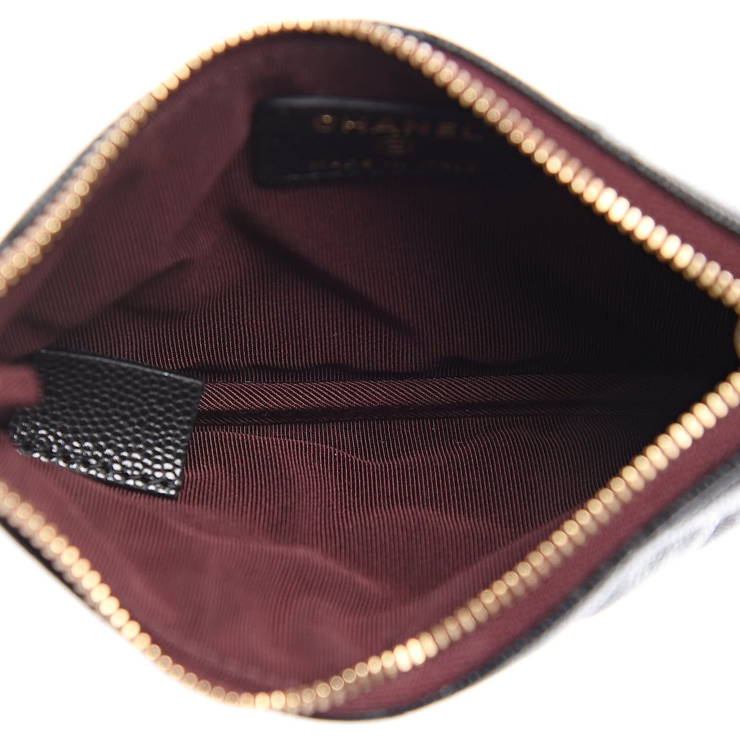 Caviar Quilted Small Cosmetic Case Black