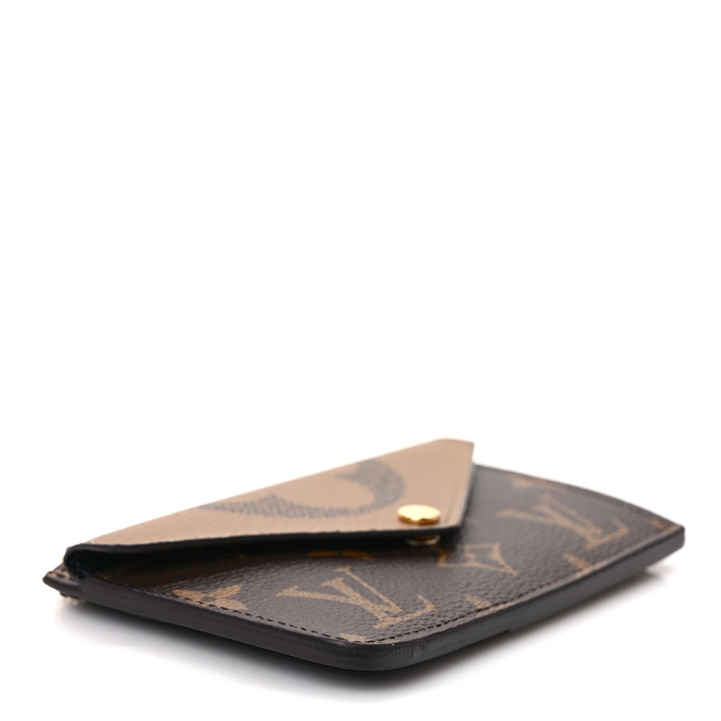 Reverse Monogram Recto Verso Card Holder Brown