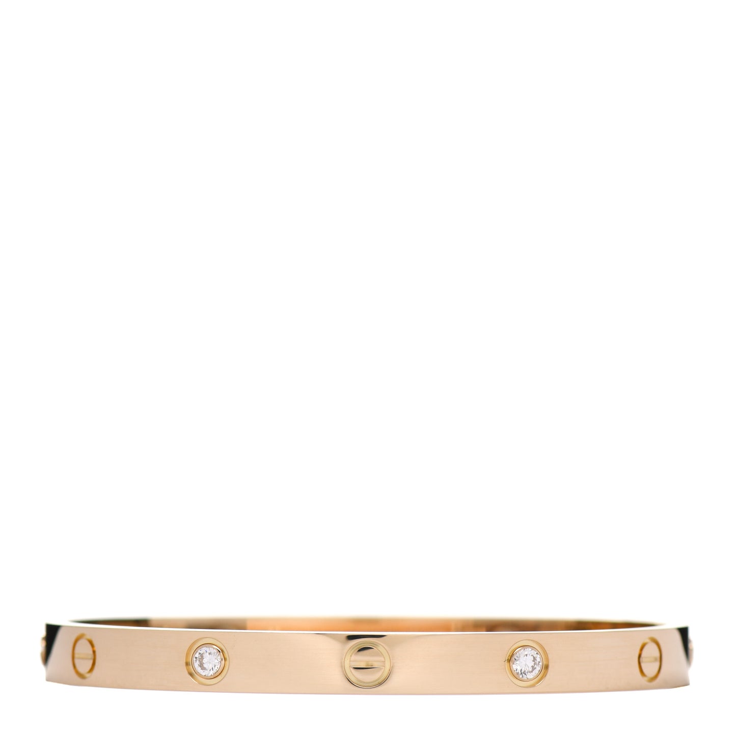 18K Yellow Gold 4 Diamond LOVE Bracelet 18