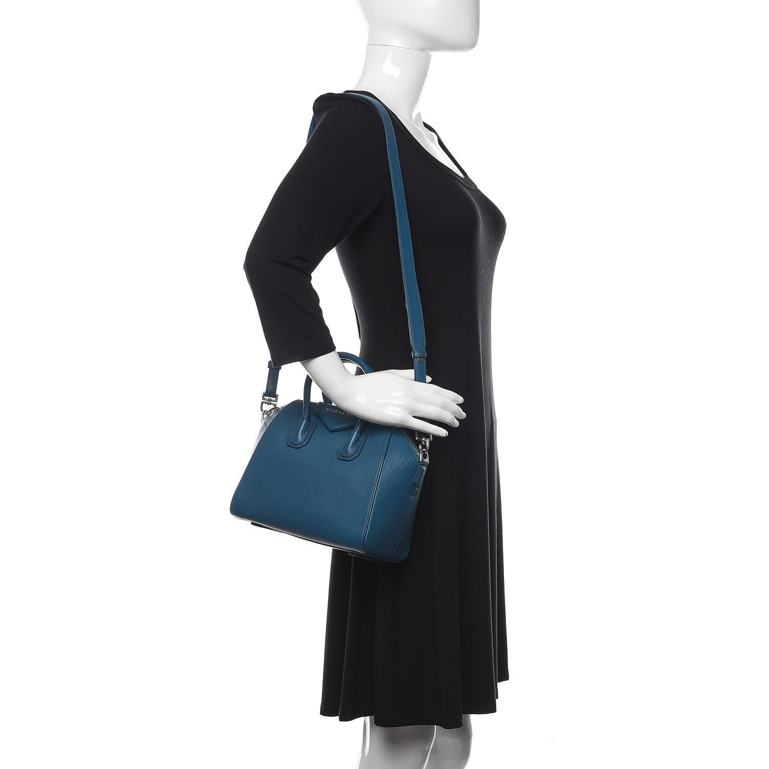 Givenchy Sugar Goatskin Mini Antigona Medium Blue 2 of 11