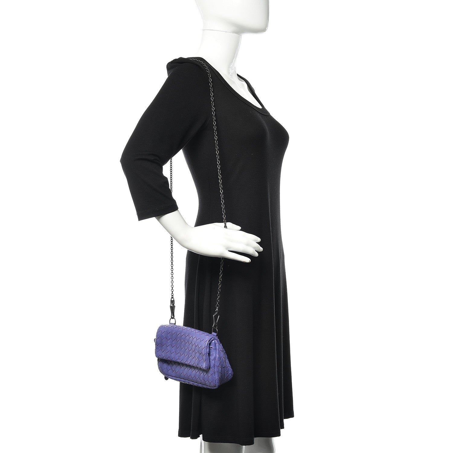 Bottega Veneta Nappa Intrecciato Mini Chain Messenger Lavender 2 of 12