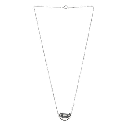 Tiffany Sterling Silver 12mm Elsa Peretti Bean Pendant Necklace 3 of 6