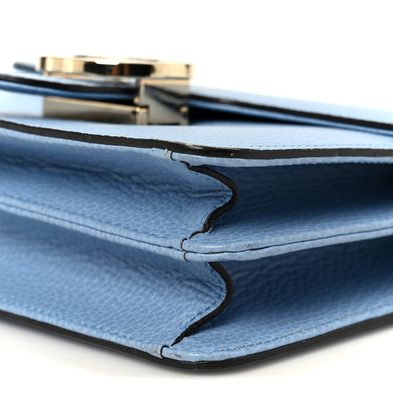 Gucci Dollar Calfskin Small Interlocking G Shoulder Bag Mineral Blue 10 of 10
