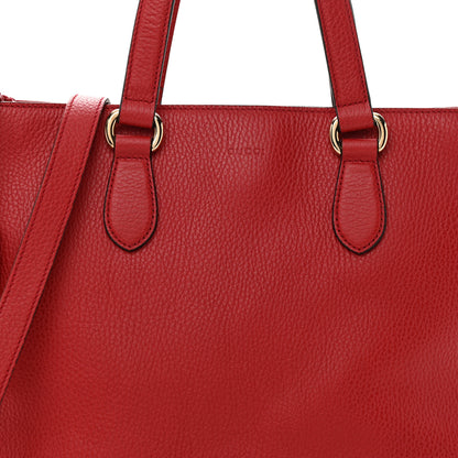 Gucci Calfskin Bamboo Tassel Top Handle Tote Red 8 of 12