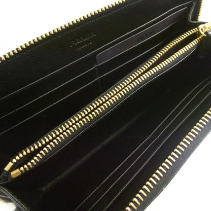 Prada Saffiano Zip Around Wallet Nero Black 5 of 9
