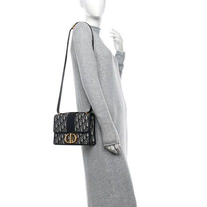 Christian Dior Oblique 30 Montaigne Flap Bag Blue 2 of 12