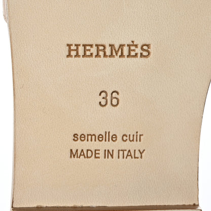 Hermes Box Calfskin Oran Sandals 36 Bois De Santal 8 of 9