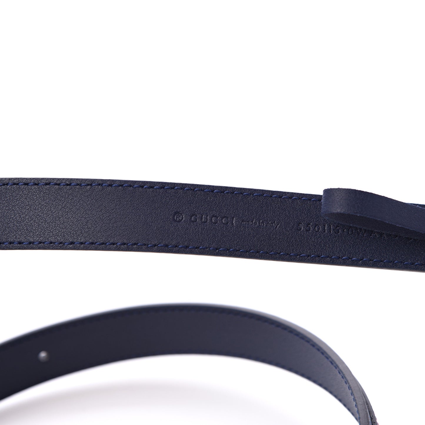 Calfskin Sylvie Stripe Torchon Double G 20mm Belt 80 32 Maritime Hibiscus Red Mystic White