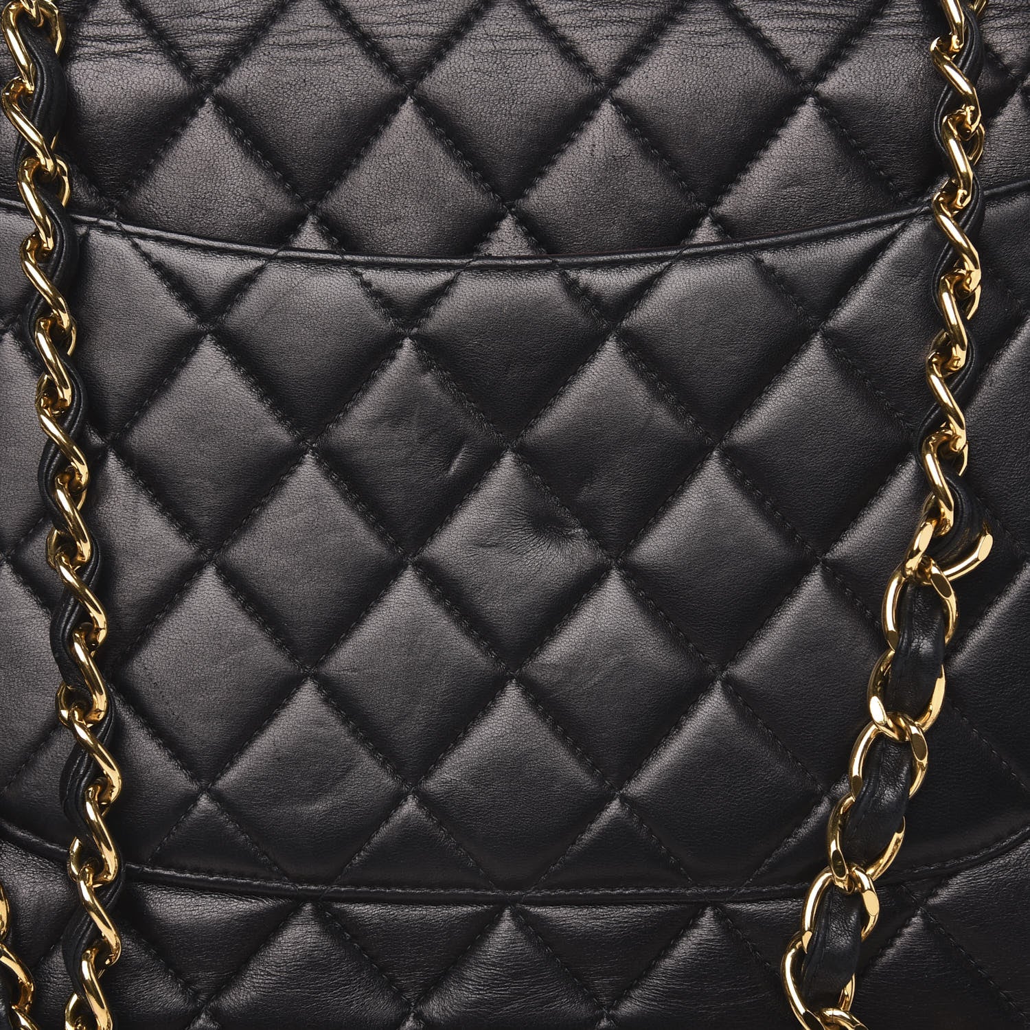 Chanel Lambskin Quilted Jumbo Single Flap Black 13 of 15
