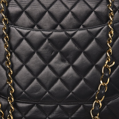 Chanel Lambskin Quilted Jumbo Single Flap Black 13 of 15