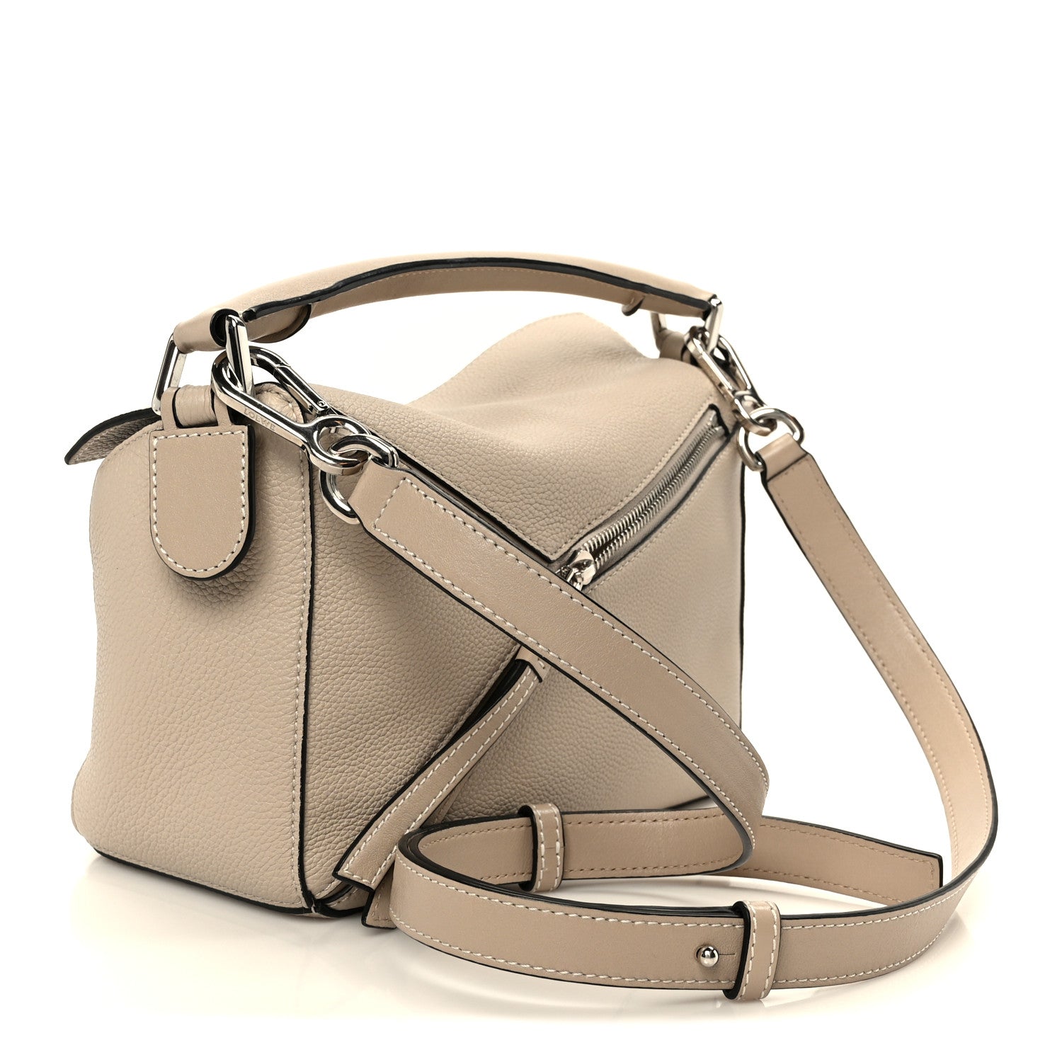Loewe Calfskin Small Puzzle Bag Light Oat 3 of 11