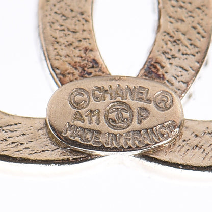 Chanel Crystal CC Earrings Gold 4 of 4