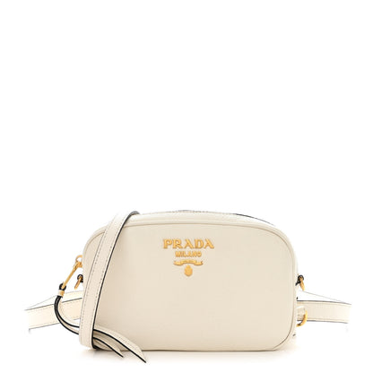 Prada Vitello Daino Camera Crossbody Bianco 1 of 12