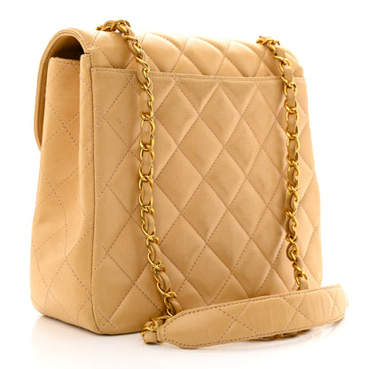 Chanel Lambskin Quilted Flap Shoulder Bag Beige 3 of 16