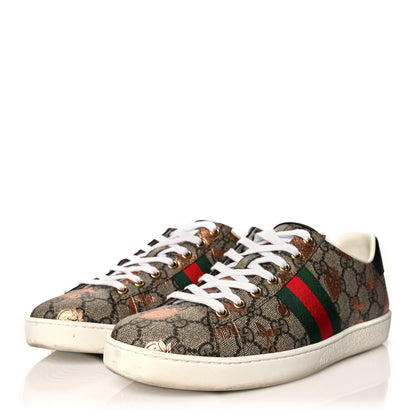 Gucci GG Supreme Monogram Berry Web Womens Ace Sneakers 39.5 Beige Light Copper Black 3 of 9
