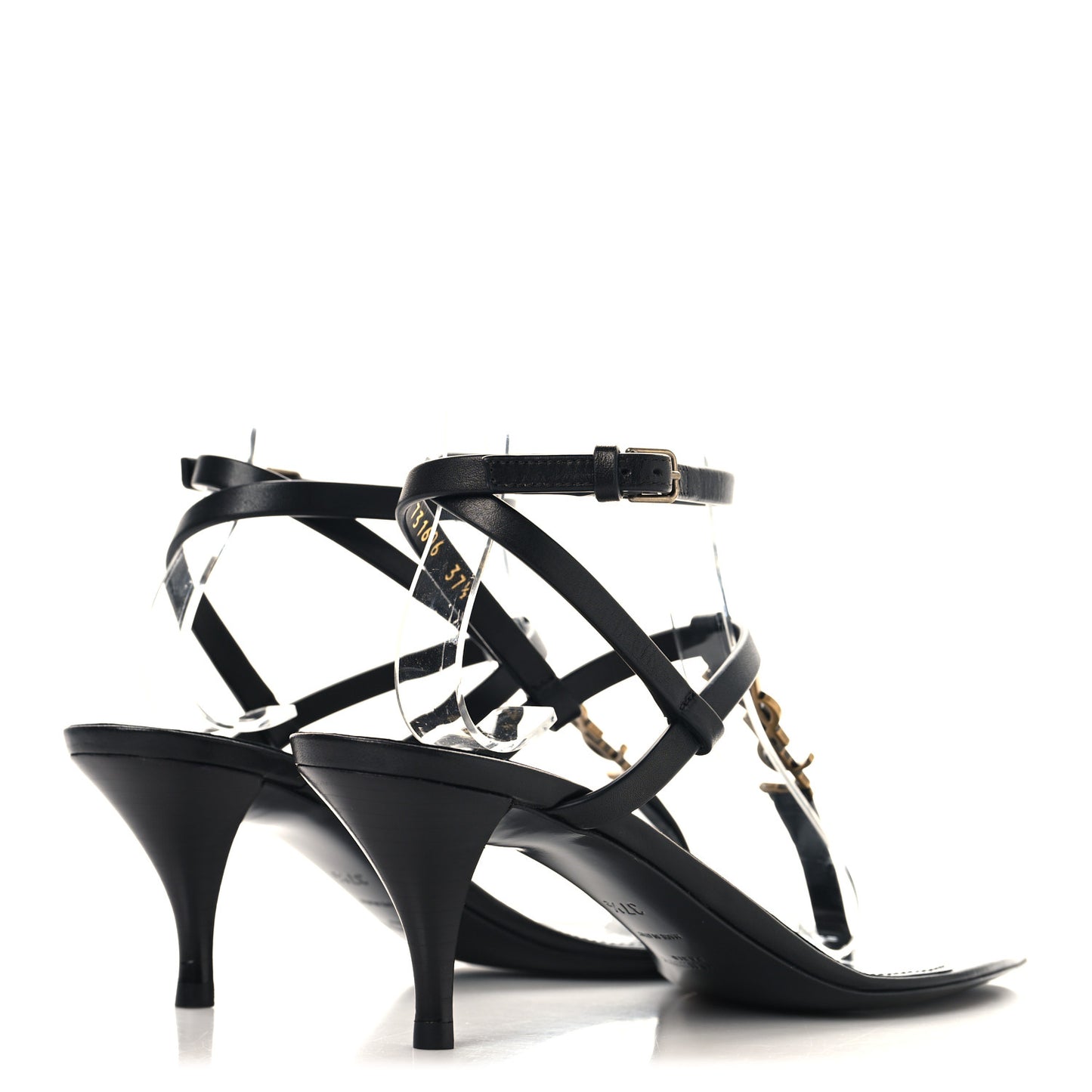 Calfskin Cassandra 60 Sandals 37.5 Black