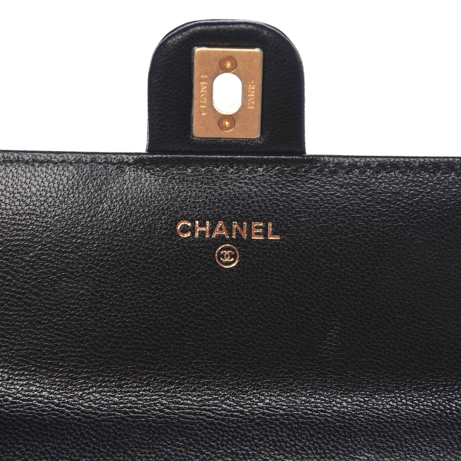 Chanel Goatskin Stitched Pearl Clutch With Chain Black 6 of 13